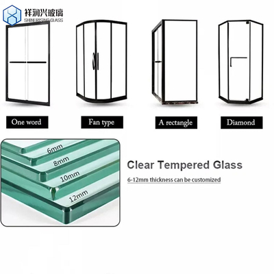 8mm 10mm 12mm Clear Tempered Glass for Bathroom and Door Glass After-sales Service 5 Years