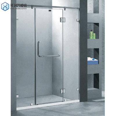 Single Door Frameless Stainless Steel Shower Enclosure with Tempered Glass Sliding Door