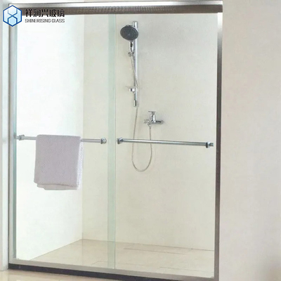 Tempered Glass Matte Black Shower Enclosure with Sliding Doors and Single Glass