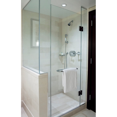 80X80 Black Small Square Glass Shower Enclosures Cabin for Home Flat Polished Edge Work