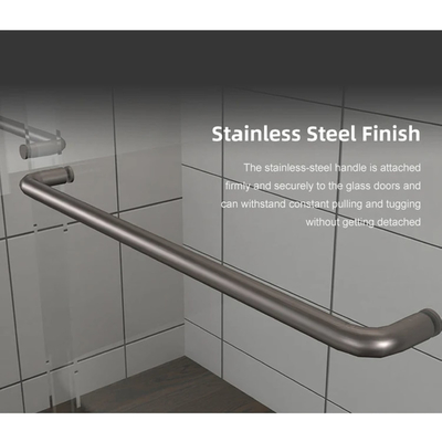 Single Glass Black Frame Bathroom Glass Shower Screen Swing Door with Customization