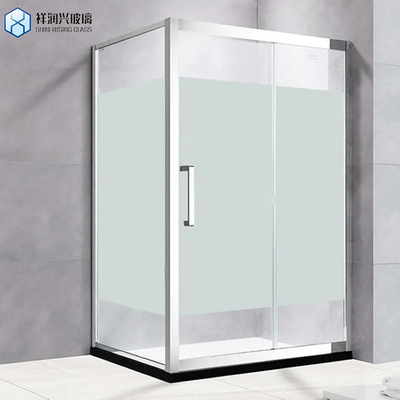 Frameless Fluted Glass Bathroom Door with Laminated Layers and Shower Panel Technique