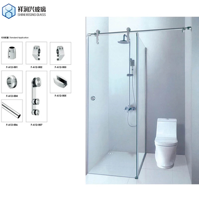 Frameless Design Customized Request Tempered Glass Sliding Shower Door for Bathroom