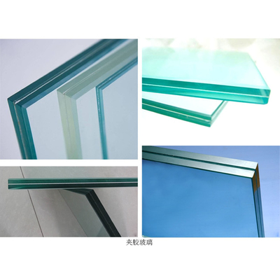 Moderate 8mm 4mm 4mm 8.38mm Thickness PVB Interlayer Laminated Glass Customized Request