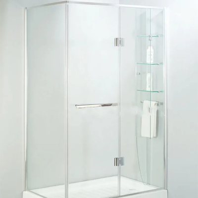 304 Stainless Steel Tempered Glass One Piece Door Shower Screen for Bathroom