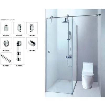 Fan Shape Two Sliding Doors Shower Cabin with Tempered Glass and Customized Request