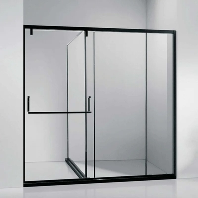 Fan Shape Two Sliding Doors Shower Cabin with Tempered Glass and Customized Request