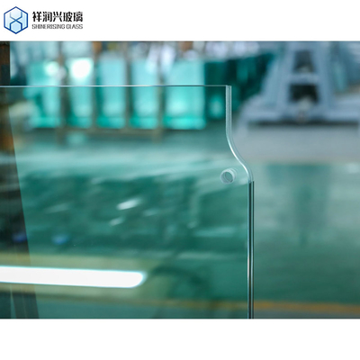 Flat Tempered Glass for Railing Partition Canopy Curtain Wall Double Low Iron Laminated