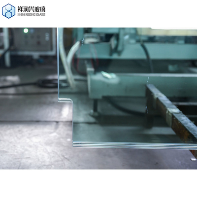Flat Tempered Glass for Railing Partition Canopy Curtain Wall Double Low Iron Laminated