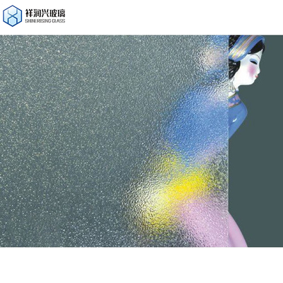 Flat Polished Edge Building Textures Novel Design Decorative Wire Mesh Pear Pattern Glass