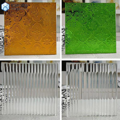 Clear Bronze Karatachi Qingdao Shinerising Mistlite Flora Fluted Pattern Glass 7-14 Days