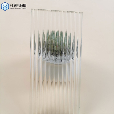 Glass Decorative Acid Etched Clear Pattern Frosted Glass 2134X3300mm Folded Unfolded