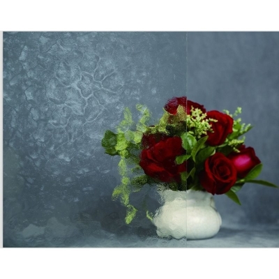 Glass Decorative Acid Etched Clear Pattern Frosted Glass 2134X3300mm Folded Unfolded
