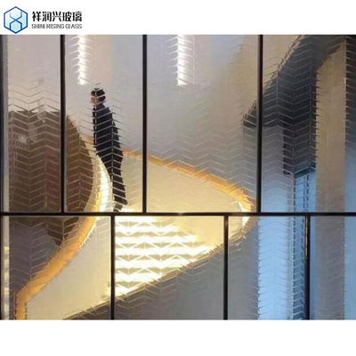Pattern Glass for Door Window and Room Divider Painted Decorative Glass Clear Color