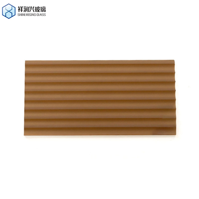 3mm-16mm Shinerising Pattern Art Glass Bathroom Door Kitchen Special Modern Style Brown Embossed Glass SGS Tested