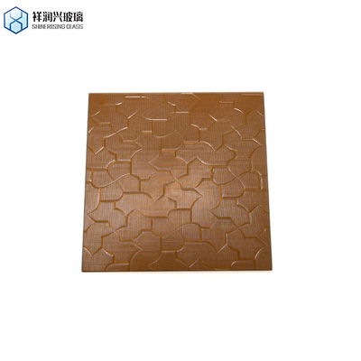 7-14 Days Delivery Decorative Brown Embossed Glass with Flora Pattern 4-8mm Thickness