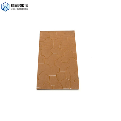 Shinerising Decorative Glass Glass 's Brown Embossed Glass with and 8 Mohs Hardness