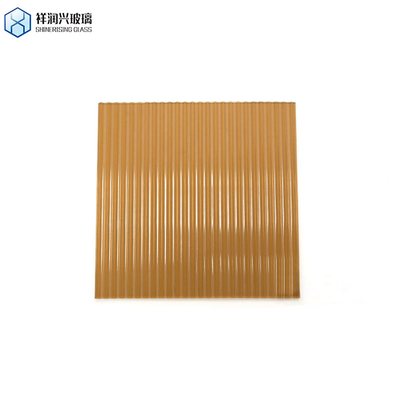 Customization Decorative Tempered Ceramic Glass with Unique Pattern Brown Embossed Glass