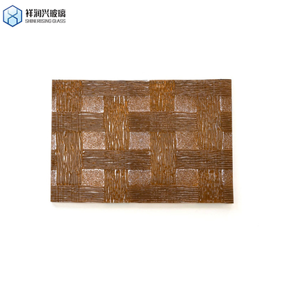 4mm Clear Tinted Color Figured Decorative Brown Patterned Glass for Architecture Demand