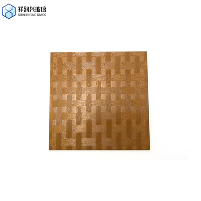 Thick Brown Patterned Glass with 3mm 3.2mm 4mm Flat Design and Thick Crystal Pattern