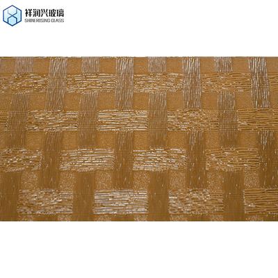 Thick Brown Patterned Glass with 3mm 3.2mm 4mm Flat Design and Thick Crystal Pattern