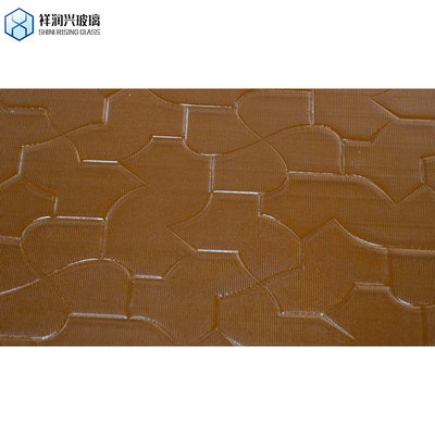 Thick Brown Patterned Glass with 3mm 3.2mm 4mm Flat Design and Thick Crystal Pattern
