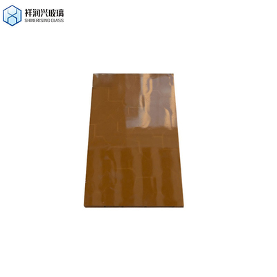 Solid Structure Decorative Glass with Brown Embossed Design and 3mm 4mm 5mm Thickness
