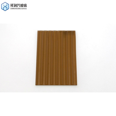 Solid Color Brown Glass Jar with Coated Paint and Embossed Bubble Pattern