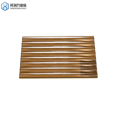 Clear Brown Diamond Pattern Glass with Solid Structure and 5 Years After-sales Service