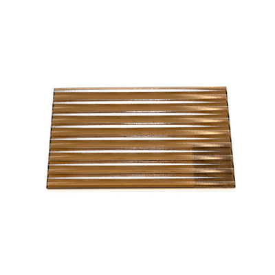 Brown Embossed Glass Safety Glass Shower Enclosure with Customized Size and Clear Pattern