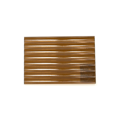 Brown Embossed Glass Safety Glass Shower Enclosure with Customized Size and Clear Pattern