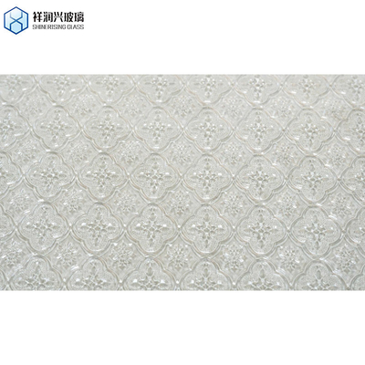 Ultra Clear Low Iron Crystal Figured Pattern Glass for Door and Window CE Certificate