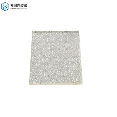 Hand Made Solid Color Frameless White Stripe Tempered Glass Pattern Walk in Shower Screen