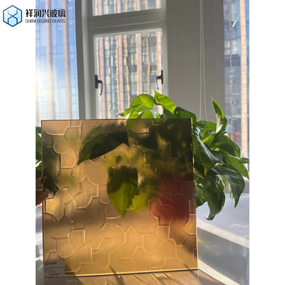 Float Glass Bronze Flora Pattern Ultra Clear Karatachi Pattern Glass with Consumption