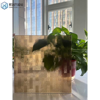 Tinted Bronze Narrow Reed Partition Glass Pattern/Textured/Figured/Rolled Customization