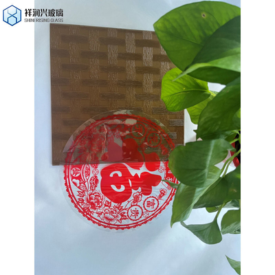 Tinted Bronze Narrow Reed Partition Glass Pattern/Textured/Figured/Rolled Customization