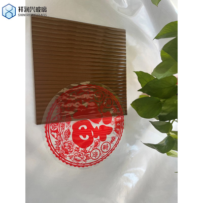 Customized 4/5mm Clear / Bronze Rain /Bamboo Product Pattern / Figured Glass Demand