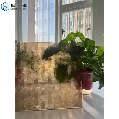 Gray Tempered Glass in Patterned Design for Brown Color Type