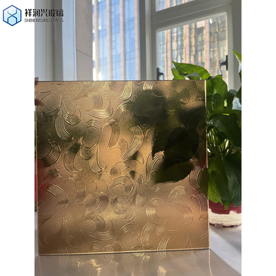 Gray Tempered Glass in Patterned Design for Brown Color Type