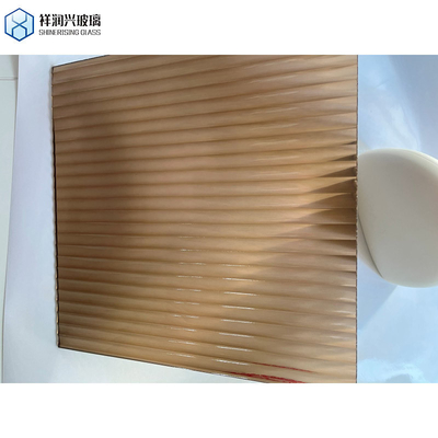 Customization Brown/Bronze Color Patterned/Rolled/Figured Glass with Various Designs