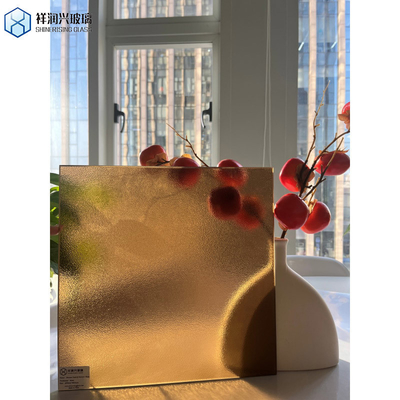 Flat Polished Bronze Bamboo Patterned Glass for Customized Thickness Requirement