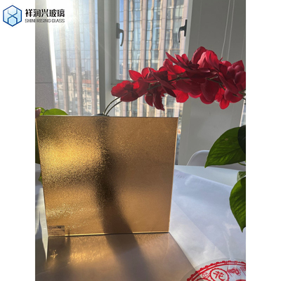 Flat Polished Bronze Bamboo Patterned Glass for Customized Thickness Requirement