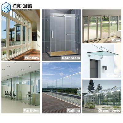 Flat Polished Edge Work End Customized Glass Bathroom Shower Cubicle with SGS Certificate
