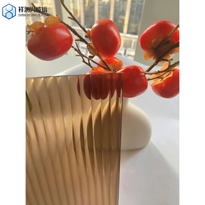 Bronze Pattern Glass Panel for Building Customized Requirement and Size