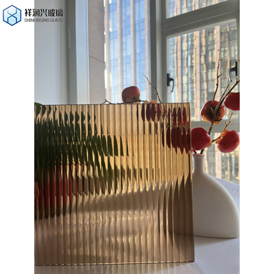 Bronze Pattern Glass Panel for Building Customized Requirement and Size