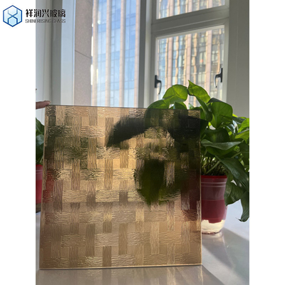 Bronze Pattern Glass Panel for Building Customized Requirement and Size