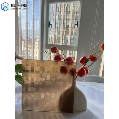 Bronze Pattern Glass Panel for Building Customized Requirement and Size