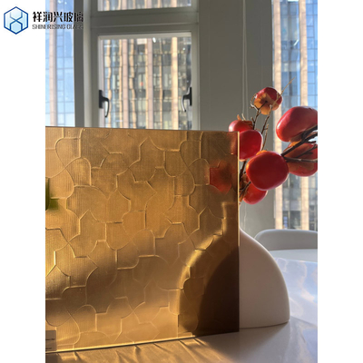 Bronze Pattern Glass Panel for Building Customized Requirement and Size