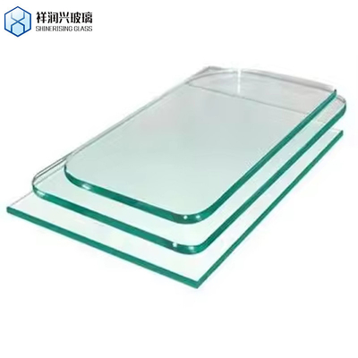 Flat Polished Edge Work Tempered Glass for Modern Style Bathroom Shower Enclosure