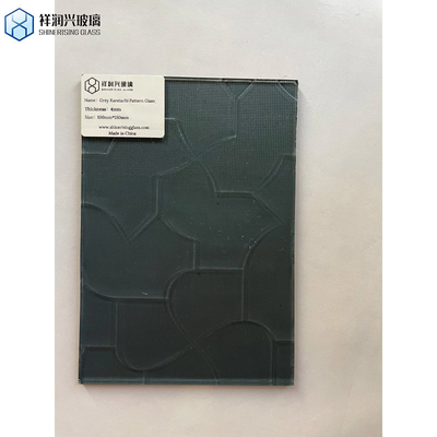Rain Dots Pattern Style 3-8mm Grey Map Patterned Figured Glass with Customization